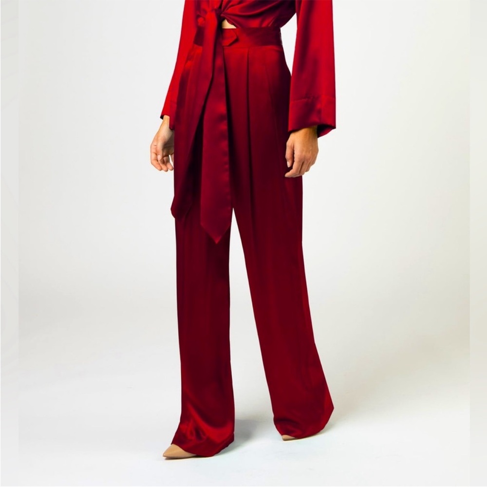 Michelle Mason Wide leg silk trousers Size ~ 2